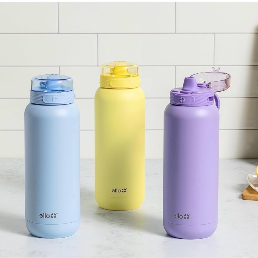 Ello 32 Fl Oz Yellow Insulated Water Bottle with Straw - Picture 6 of 7